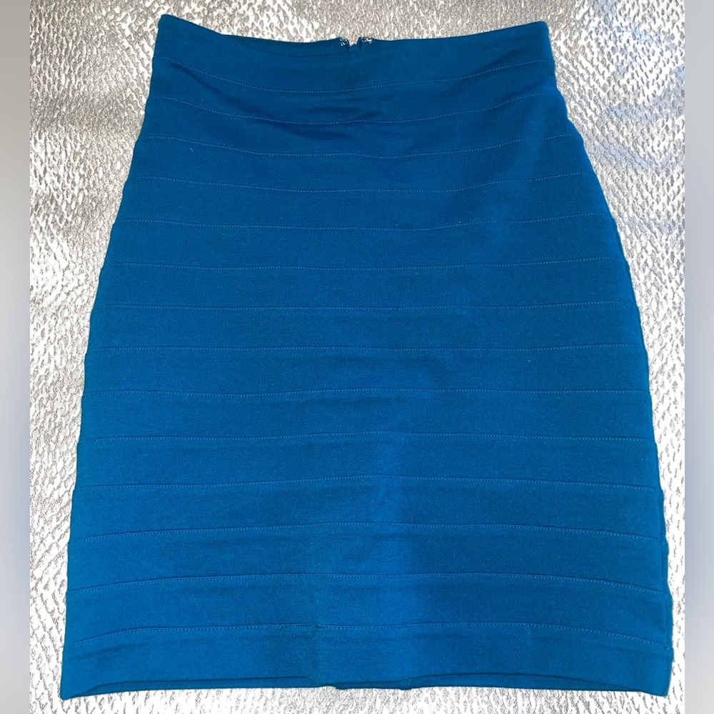 EXPRESS BLUE STRETCH MINI PENCIL SKIRT SIZE 00 - EUC
